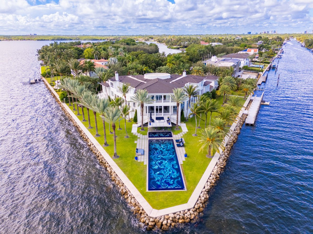 Luxury Florida home with large impact windows in Miami
